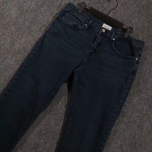 FRAME L'Homme Slim Jeans Mens 34x32 Blue Dark Wash Slim Tapered Stretch